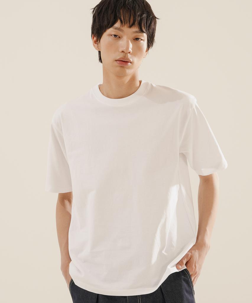 JEMUT [2Pack] Effect Regular Short Sleeve T-Shirt Oyst2624 (A Type)