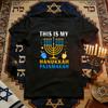 This Is My Hanukkah Pajamakah Unisexorah Chanukah Classic TShirt Women Unisex Casual Cotton Graphic T Shirt Festival Shortsleev
