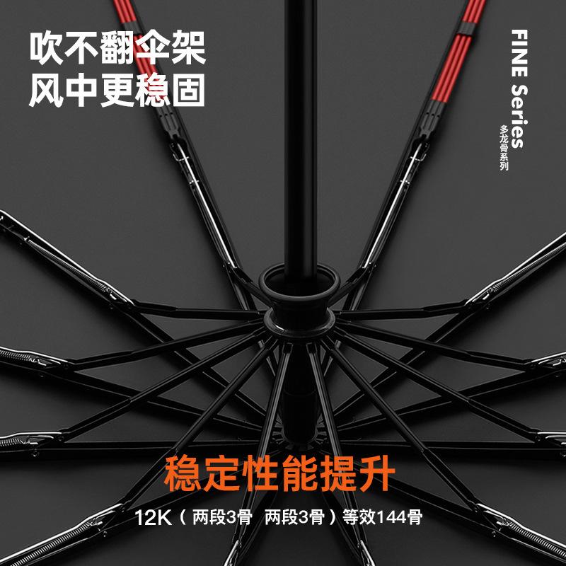 Automatic gentleman log handle, advanced sense umbrella, enlarged thickened reinforced umbrella, men's and women's sun umbrella