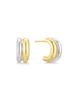 Two-tone Duet Mix Hunger Hoop 925 Silver Earrings E067-05T.