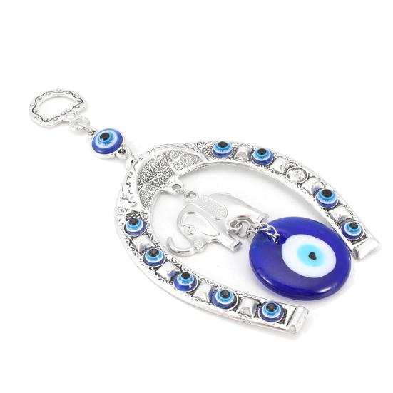 Thai Amulet Evil Eye Horseshoe Elephant Pendant Decor Retro Vintage Protect Dream Charm Talisman Powerful Wealth Success Health Luck Jewelry