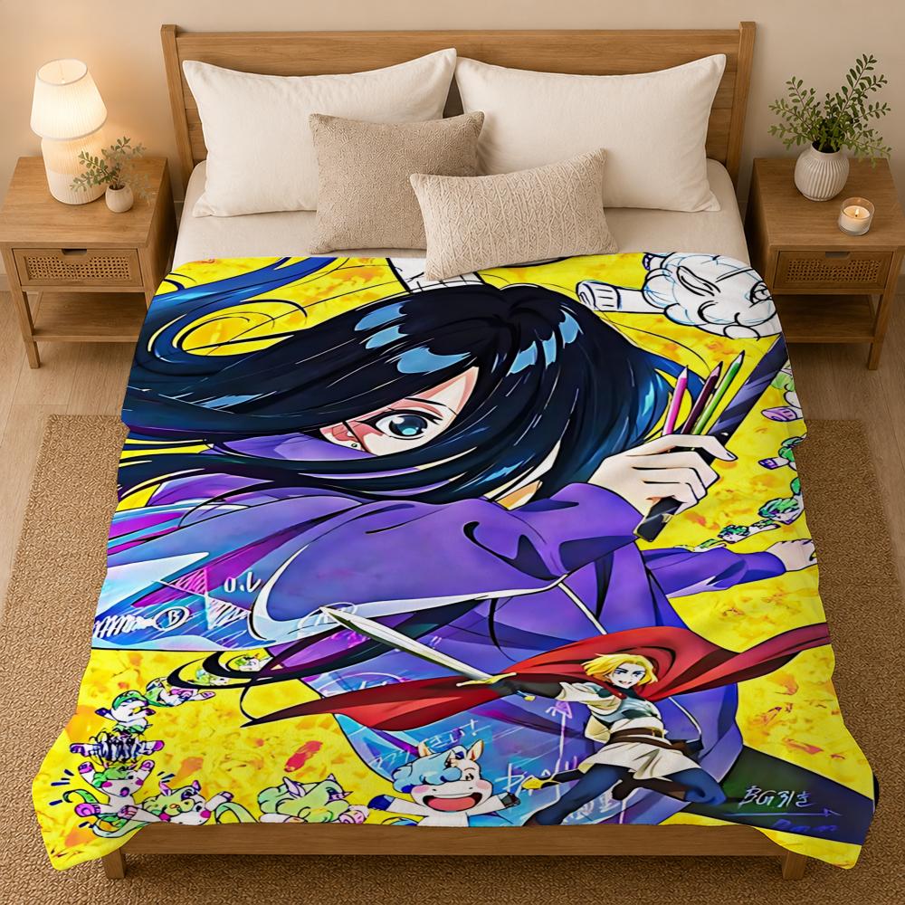 Zenshu Anime Throw 240g Flannel Blanket, Suitable for Sofas, Beds, Offices, Exquisite Gift Blankets