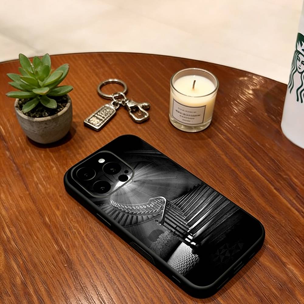 

Light and Shadow Phone Case For iPhone 17,16,15,14,13,12,11 Plus,Pro Max,XS,Soft Silicone Black Cover iPhone15