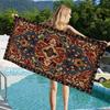 Mysterious Red Persian Microfiber Beach Towel Absorbent Quick Dry Soft Yoga Swimming Resort Mountain Climbing Towel