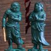 Buddhist statue of Doji Fudo Myoo (child Fudo Myoo), 16cm (bronze, painted). Sculptor: Makita Shuun. Original design (born in the Year of the Rooster)