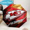 Custom Name Umbrella Kansas City Chiefs Logo Umbrella 8-Frame for Travel, Camping, Casual Lightweight Portable, Essential for Family Gifts