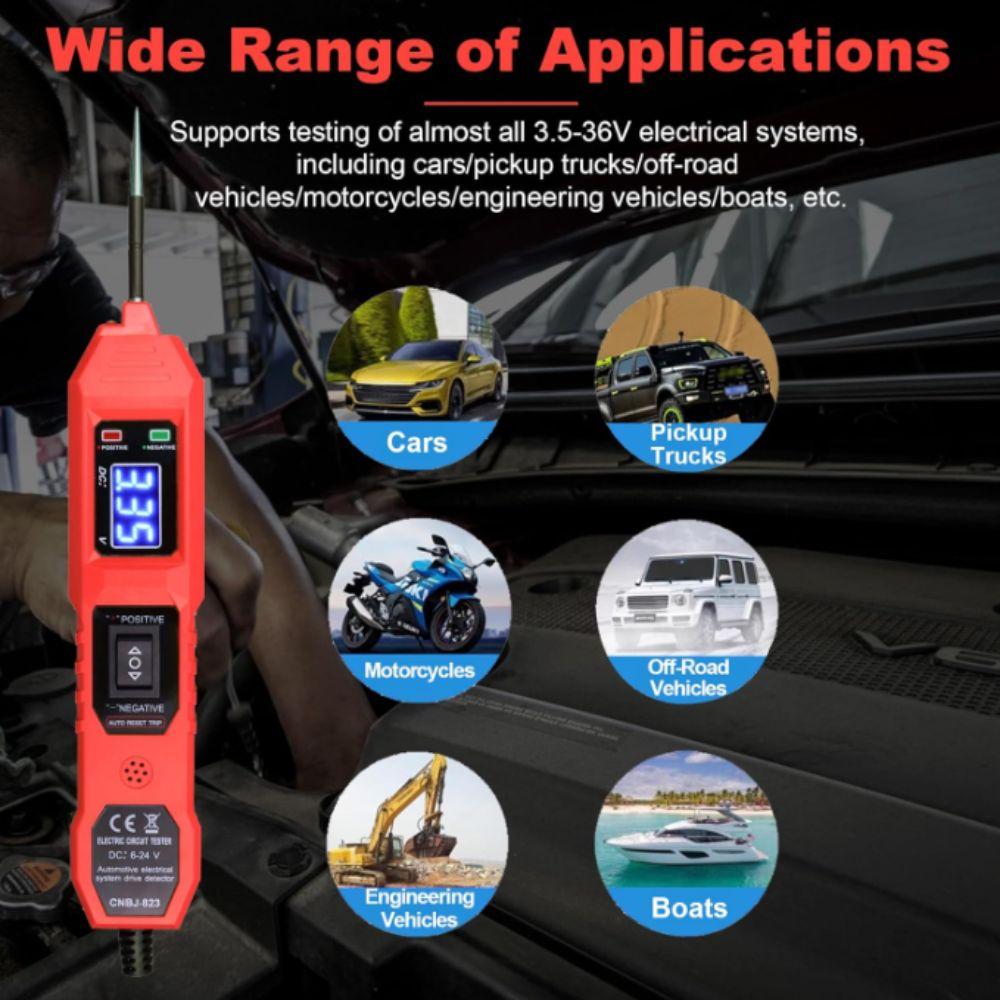 Continuity Testing Multifunctional Car Circuit Tester 8A DC Car Power Tester Car Circuit