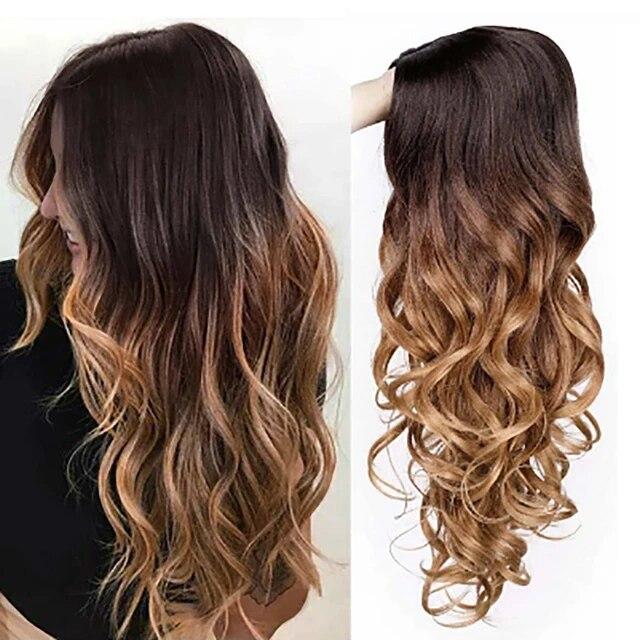 

Парик из синтетических волос, длинные волнистые красные костюмные парики для женщин, Русалочка Ариэль, косплей 26inches