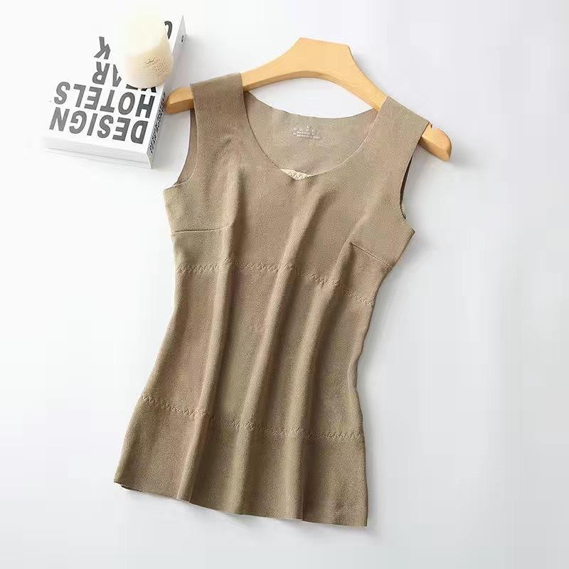 Autumn and Winter Thickened German Velvet Thermal Vest, Women's Heating Waist Protection, Back Protection, Belly Protection, Non-marking Abraded Doubl
