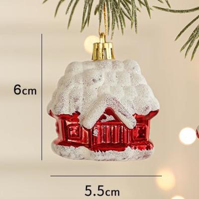 New 2Pcs/set Christmas Tree Decorations House Pendant Hanging Decor Party Supply