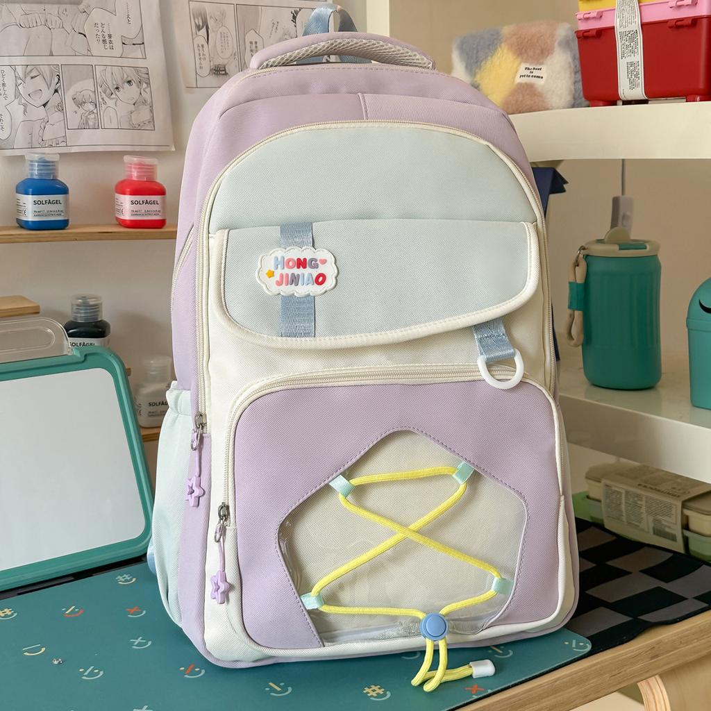 Schoolbag New Large-capacity College Style Schoolbag Girls Korean Version Pain Bag Ins Wind Shoulder Bag Japanese Versatile Casual Backpack