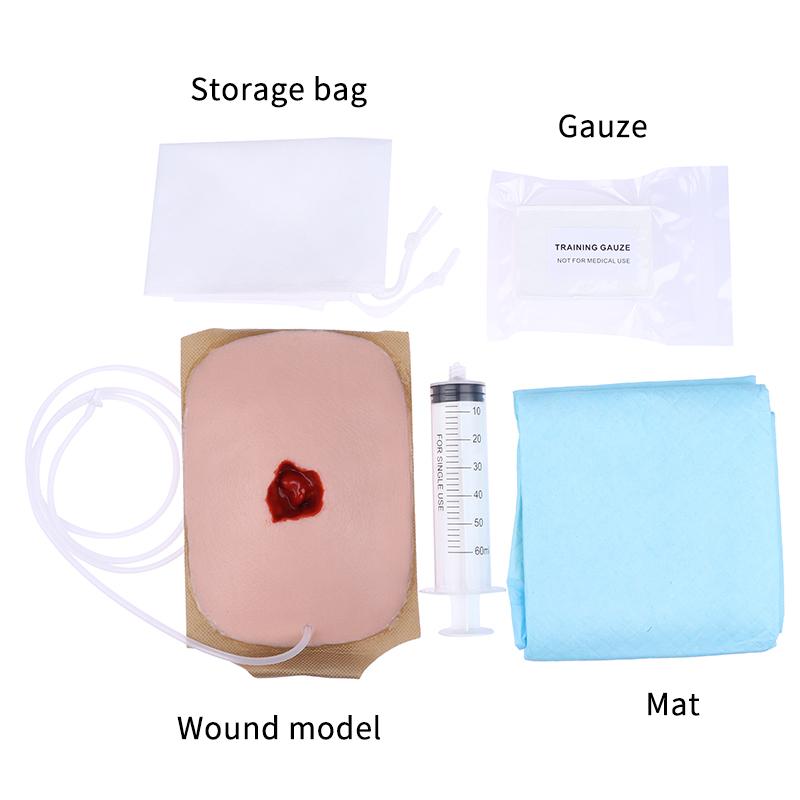 1 Set Wearable Gunshot Wound Packing Task Training Kit Haemostatic Wound Packing Trainer Dressing Teaching Tool