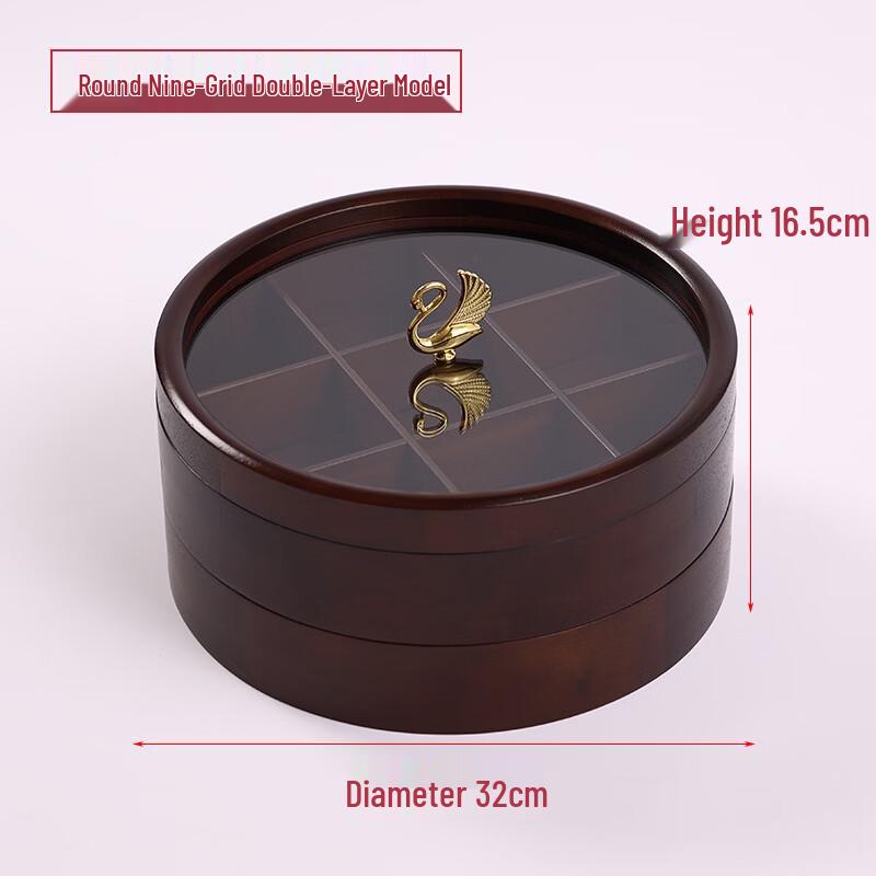 Handon Rubber Wood 9-Grid Divided Snack Tray