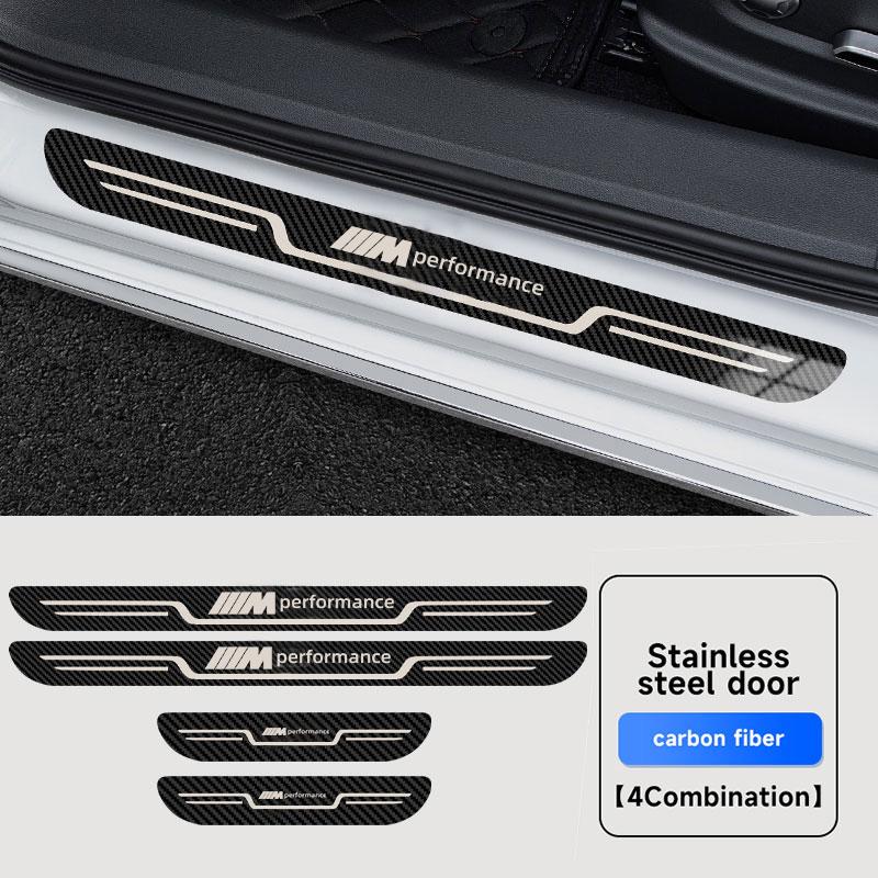 Stainless Steel Car Door Sill Scuff Plate For BMW M M3 M5 X1 X3 X5 X6 E90 E91 E92 E93 M3 E60 Anti-Scratch Seal Tang Protection