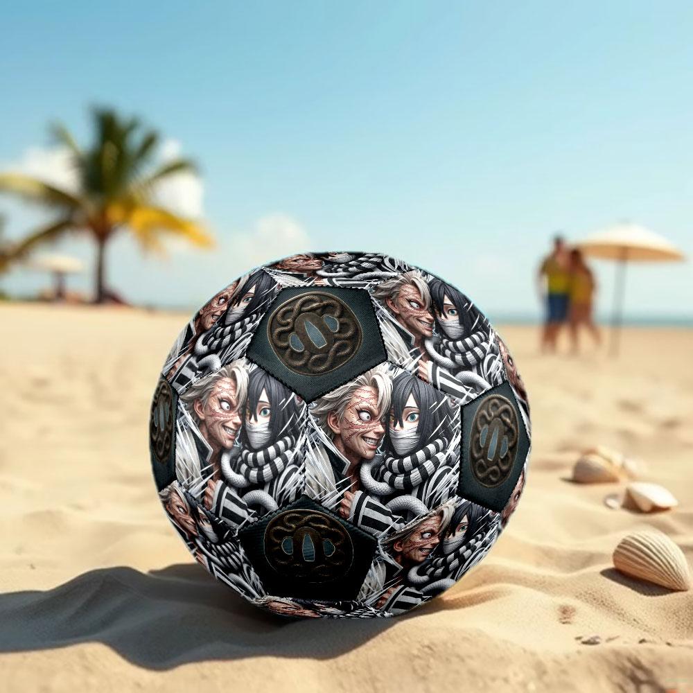 1pc Demon Slayer Kimetsu No Yaiba Soccer Ball Size 5 Indoor Soccer Ball Fashion Colorful Backyard Game - Great For Sports Fans Gift HE38
