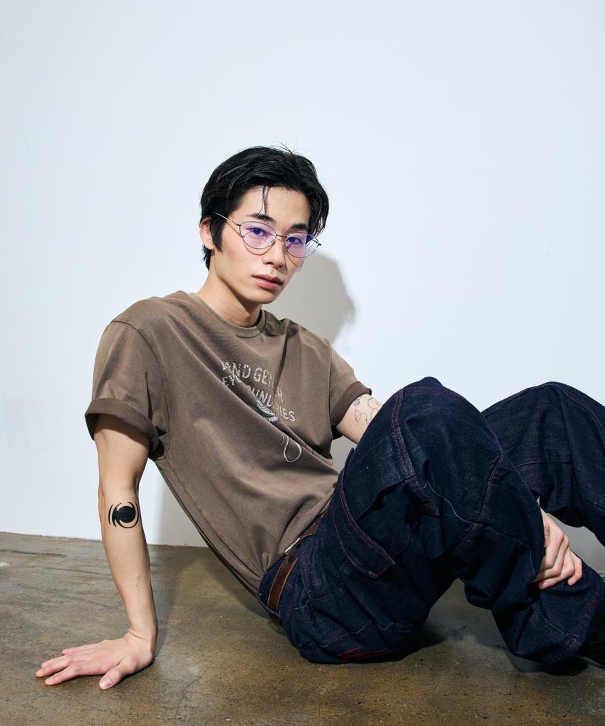 VETEZE Bgbb Snake Garment Dyed Half T (Brown)
