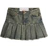 Levis X Andersson Bell Collaboration Fw24 Pleated Design Pocket Casual Denim Skirt Women Skirts Blue 000EB-0000