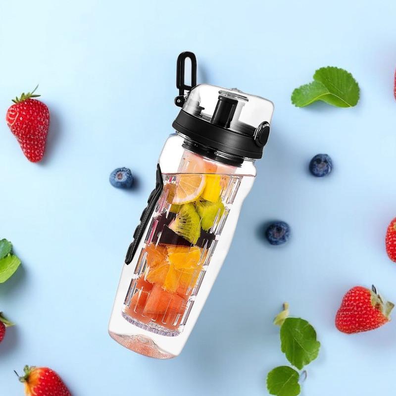 Fruit 1000ml Tea Strainer Cup Water Bottle Sports Health Fitness Durable Cups