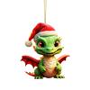 Charming Cartoon Christmas Dragon Car Decor Bright Festive Hanging Ornament Homes For