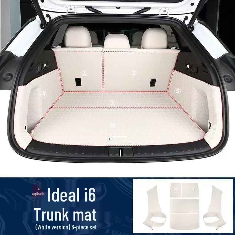 i6 Trunk Mat: Full Coverage Leather Protection Pad for Car Interior