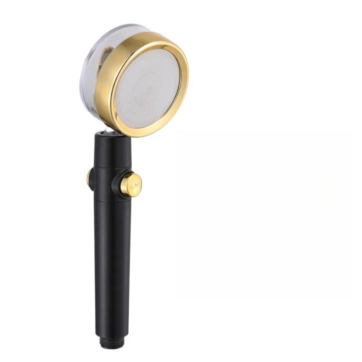 Pressurized Shower Head Water Saving 360 Rotating Twin Turbo Pressurized Propeller Fan Shower Head Bathroom Accessories