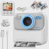 Kids Instant Print Camera 1080p Hd Dual Lens Selfie Camera With Flash 3 Rolls Paper 2.0
