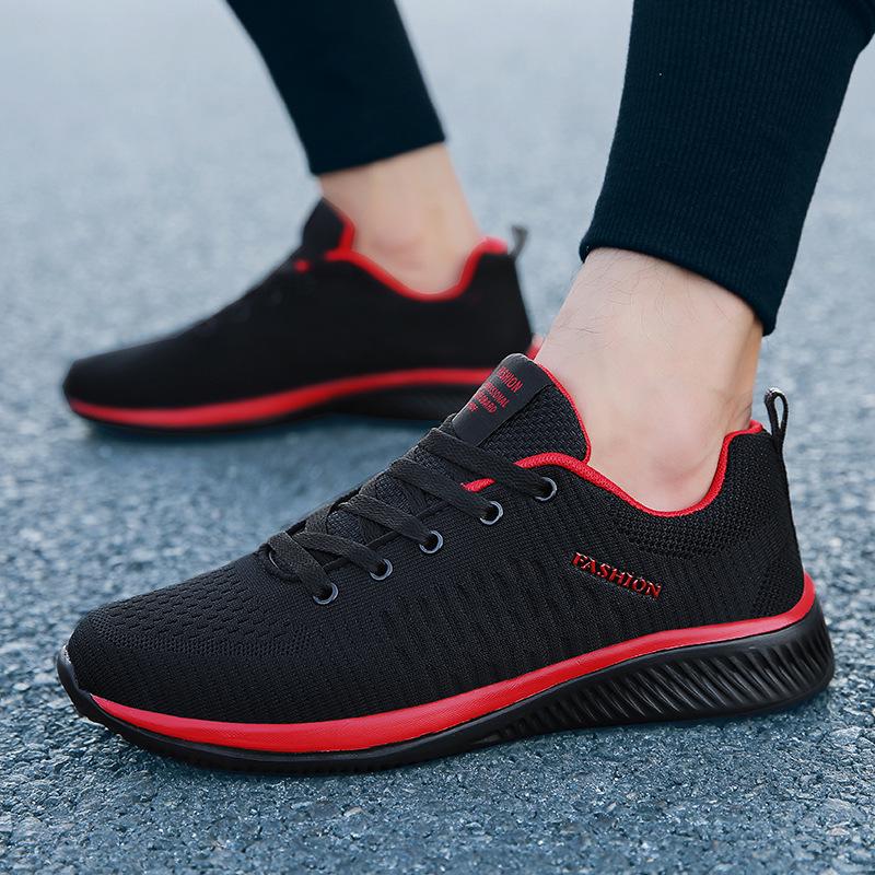 Large Size Summer Breathable Fly-woven Sports and Leisure Shoes Thick-soled Blade Mesh Coconut Running Shoes