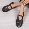 Large size mesh casual fashion flat sandals women's summer new TEUM breathable casual single shoes women