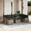 VidaXL Garden Lounge Set with Cushions 10 Pcs Grey Wicker 3268740