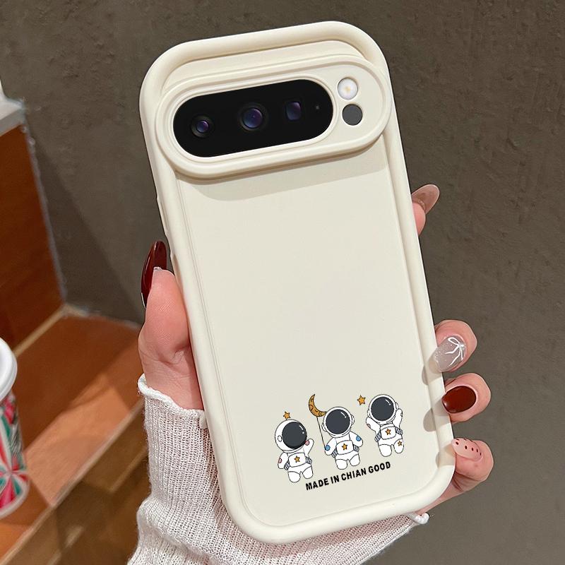 Niedlicher Planet Star Astronaut Print TPU Stoßfeste Hülle für Google Pixel 9 Pro XL 8 Pro 8A Linsenschutz Matte Soft Phone Cover