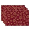 Christmas Placemats Dining Table Festive Holiday Decoration Snowflakes Tree Designs Dining Mats for Xmas Party Family Dinner