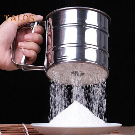 Stainless Steel Powder Flour Sieve Cup Mesh Strainer Baking Kitchen Gadget Tool Live City Fashion Home Decor