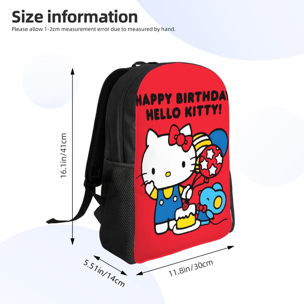 Kitties Kitten Backpack for Men Women School College Student Bookbag Fits 15 Inch Laptop Cat Anime Bags