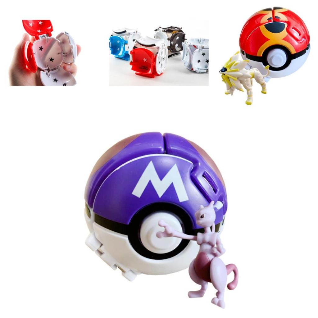 Pokemon Poke Ball Elf Figure Model Toy Pikachu Charmander Litten Rockruff Game Anime Figure