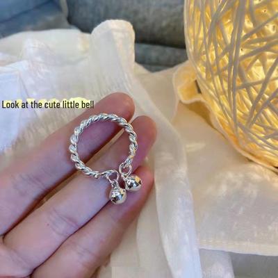 Double Bell Vibrato Ring: Twisted Wire Jingle Ring for Girlfriend Gift