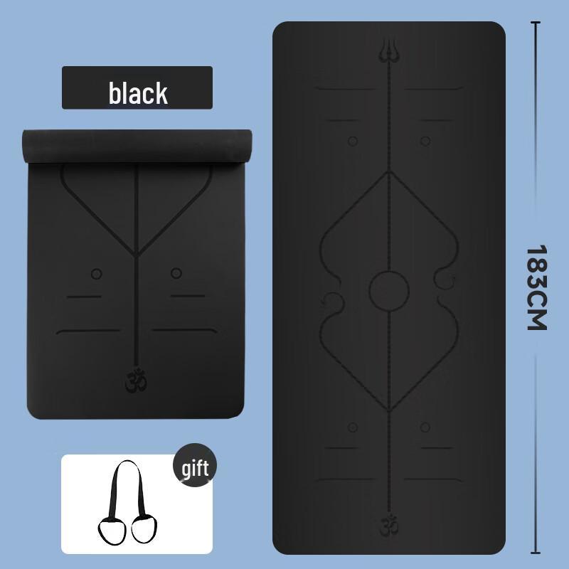oeny Non-Slip Yoga & Fitness Mat with Alignment Lines