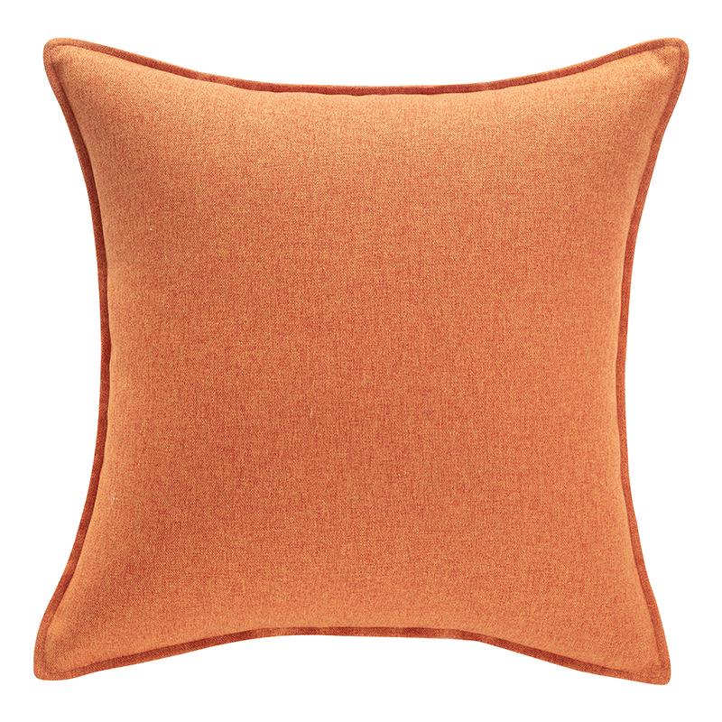 Chinese Style Fine Linen Sofa Back Cushion – Solid Wood Living Room Decor Pillow, Imitation Cotton Linen, High-End Bed Backrest.
