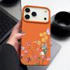 Mini Blossom Print Protective Soft TPU Leather Texture Cover For iPhone 17 Pro Max Air 16e 15 14 13 Shockproof Case