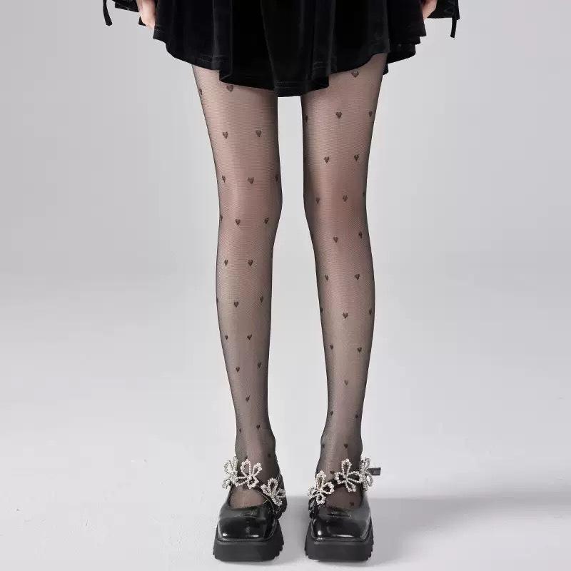 0D small polka dot black stockings ultra-thin polka dot sexy pure want to cut invisible thin spring and summer black pantyhose