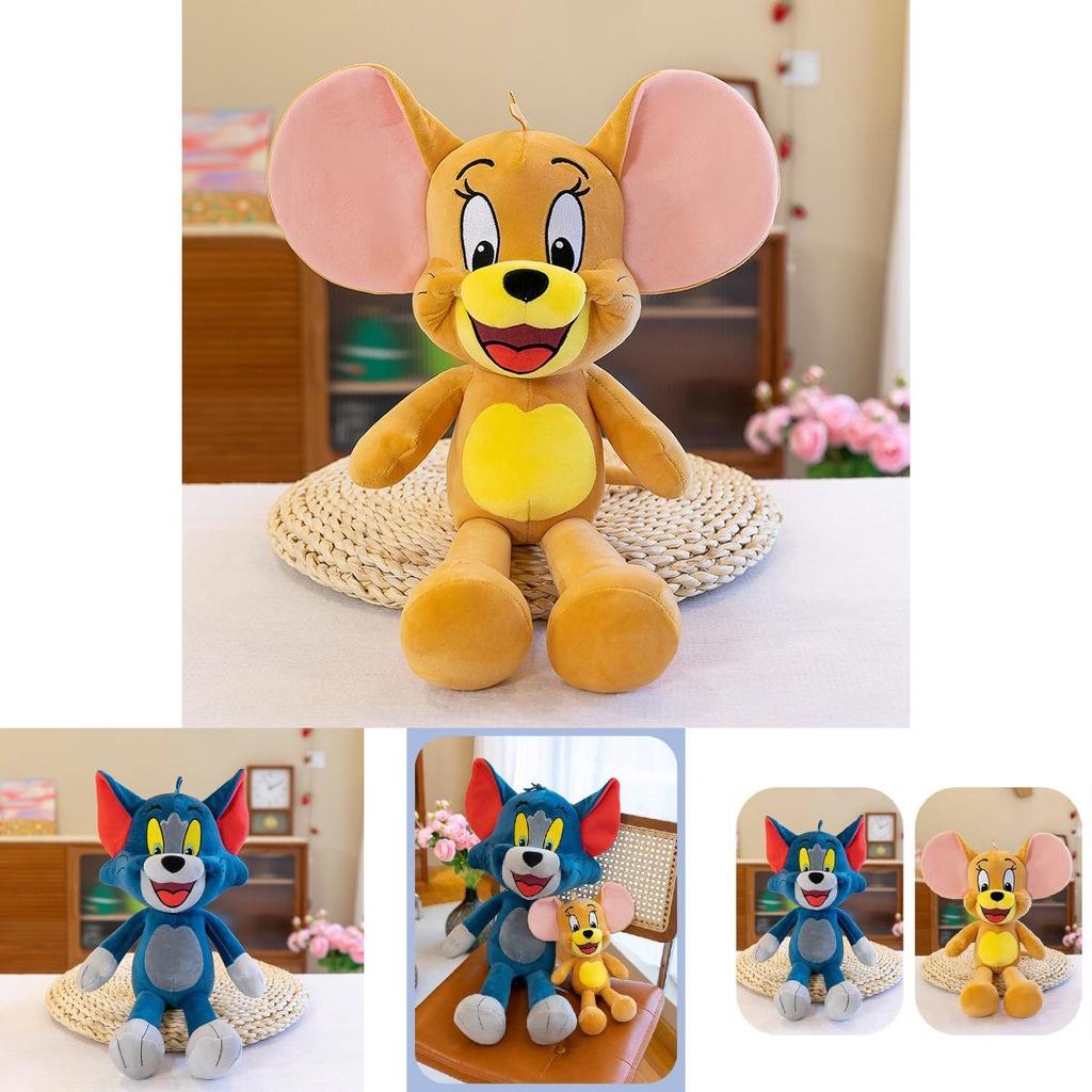 Peluche Cuscino Tom e Jerry Bambola Imbottita Regalo San Valentino Bambini Cartone Animato