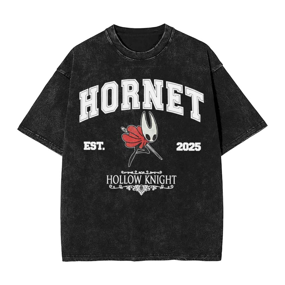 Mode Vintage Herren- und Damen-T-Shirt Hollow Knight Print T-Shirt Locker Kurzarm Streetwear Sommer Lässig Kinder Oberteile Kleidung