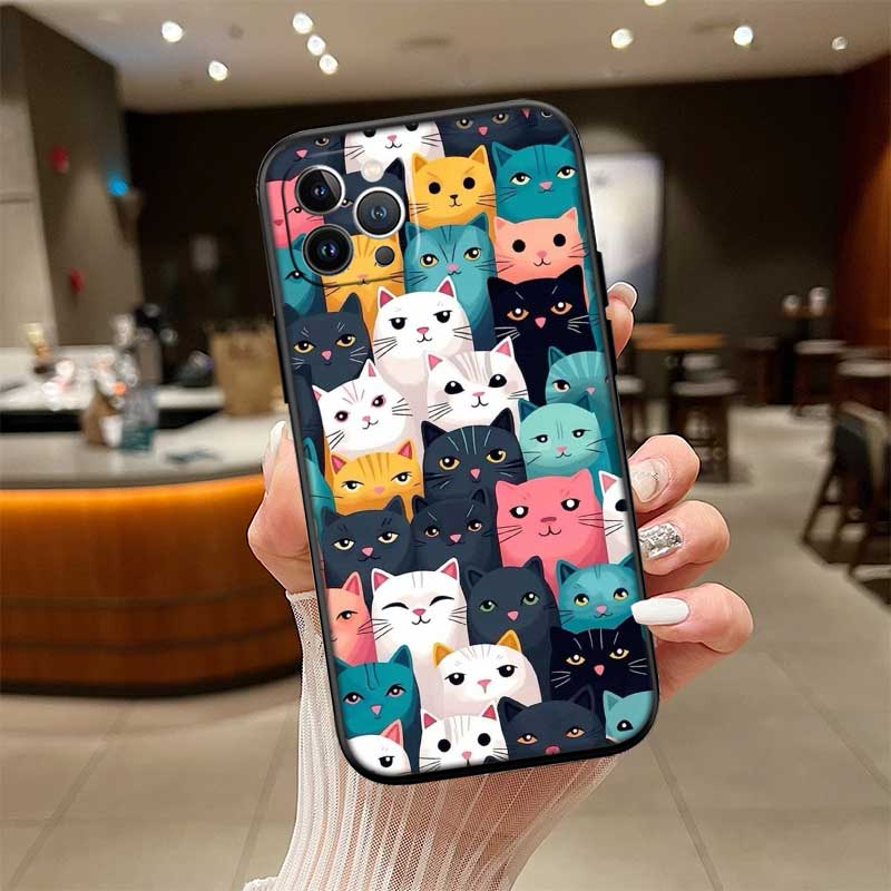 RE18 Cat Cartoon New High-End Shell Phone Case for Xiaomi Poco C40 C50 C51 C55 C65 C71 C75 F3 F5 F6 F7 M2 M3 Pro Ultra