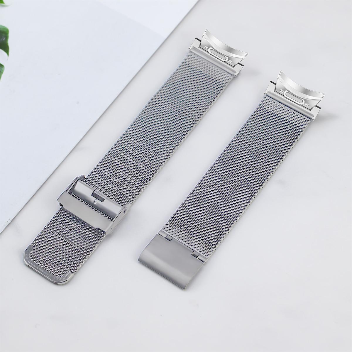 

No Gaps Stainless Steel Band for Samsung Galaxy Watch Strap 6 5 4 40mm 44mm 6 4 Classic 43mm 47mm Metal Bracelet for Galaxy 5Pro For Watch 6 Classic серебряный