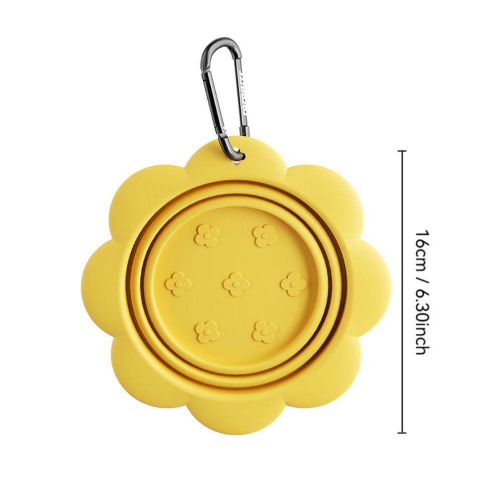 Ciotola Multiuso per Cani da 350 ml a Forma di Fiore in Silicone Contenitore Acqua Cibo per Cuccioli Pieghevole Portatile Ciotola Ciotola Cibo per Animali