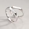 Real  Sterling Silver Mobius Strip Round Rings for Lovers' Classic Adjustable Fine  Valentine's Day Accessories