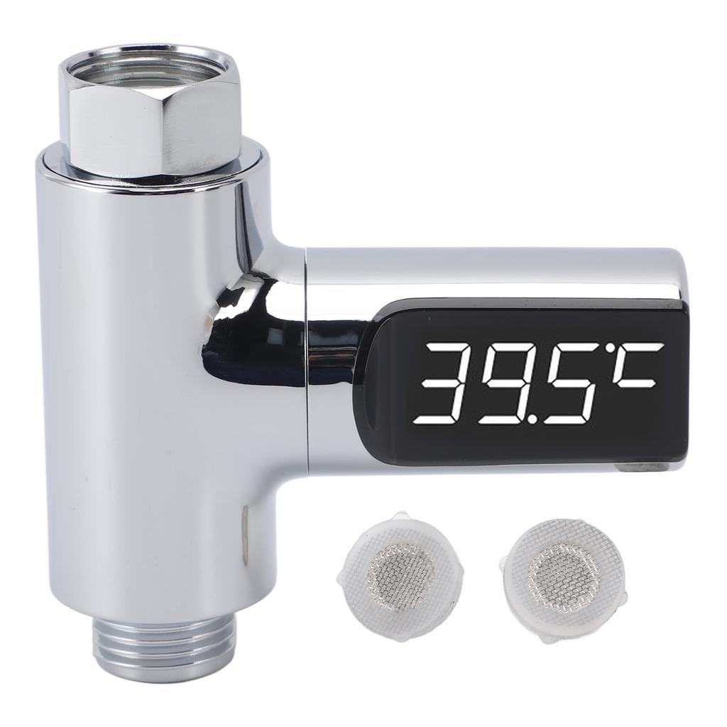 Shower Thermometer LED Display Water Temperature Meter Electroplate ABS Shower Water Thermometer