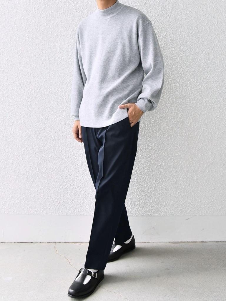 SHIPS any Hand Washable Milan Rib Mock Neck Knit, 2024 Fall/Winter, Men's, Gray, Size L, 716040012