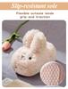 AIEOE Room Slippers for Girls and Fluffy Rabbit Cold Weather Size 14cm Kids' Shoes, Fall/Winter Boys, Warm, Cute, Design, Protection, Non-Slip, Pink,