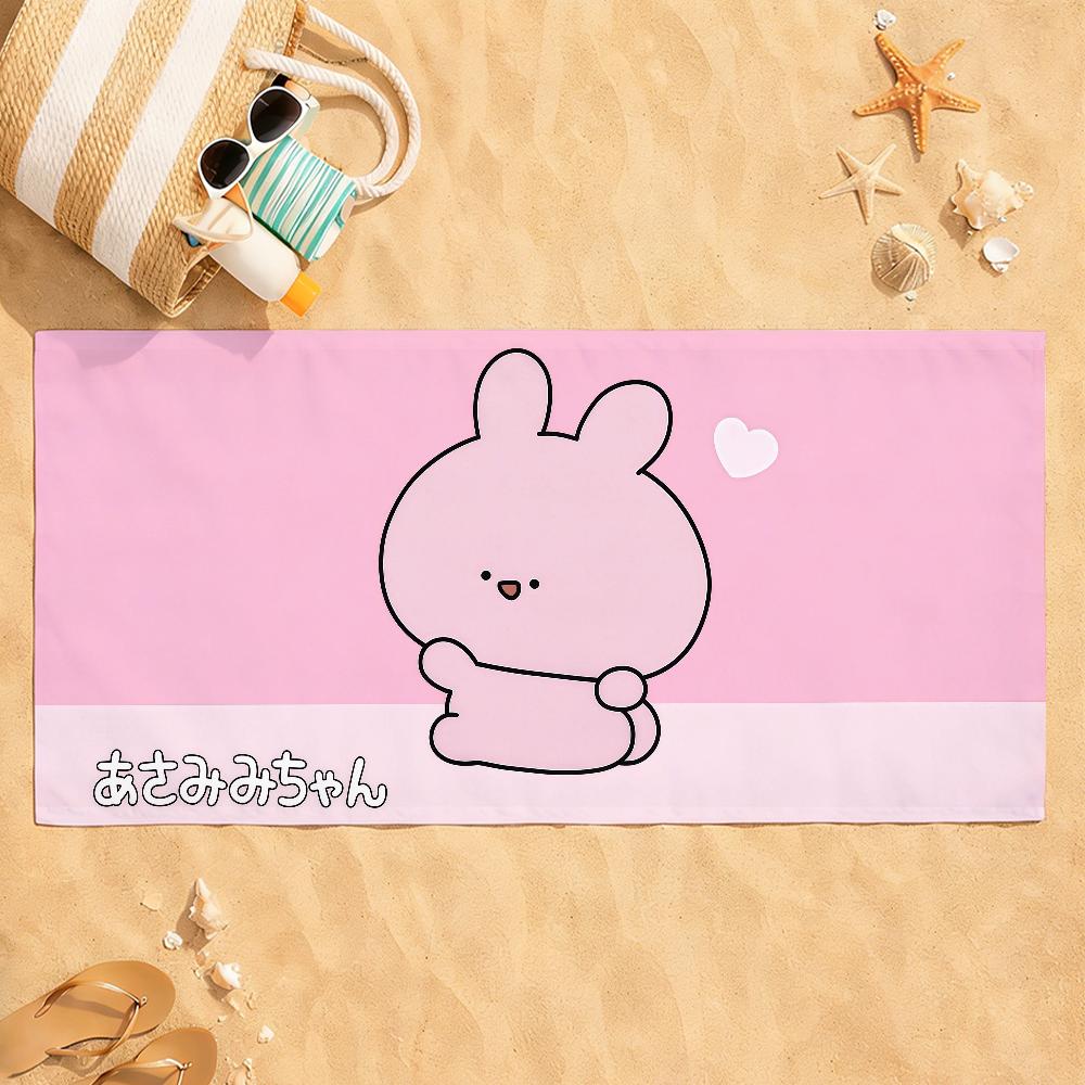 Cartoon cute Asamimichaan Towel Drying Bath Towel Applicable To Light Swimming Camping Yoga Beach Out