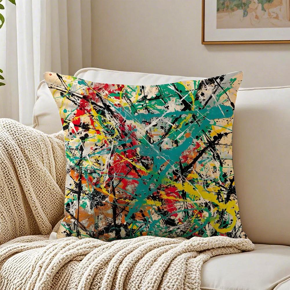 JJackson Pollock Pillow Abstract Art Cushion Cover Pillowcase Antidustmite living Room Sofa Decor Cushion Room